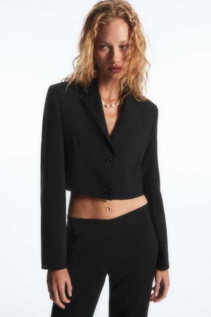 Blazer Donna COS Cropped Lana Vergine | 1976082-BX