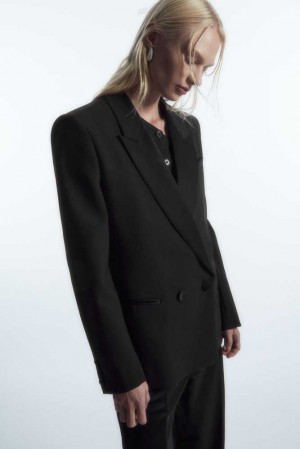 Blazer Donna COS Power-Shoulder Lana Vergine Tuxedo | 5274963-AV