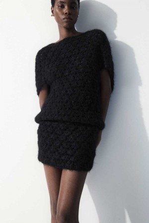 Gonne Donna COS The Crochet-Knit Mini Nere | 3528049-RQ