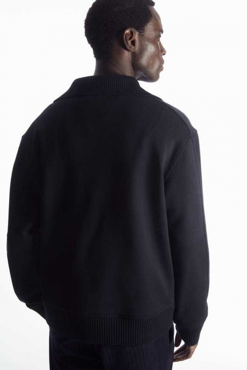 Felpe Uomo COS Funnel-Neck Half-Zip Sweatshirt | 2679043-BV