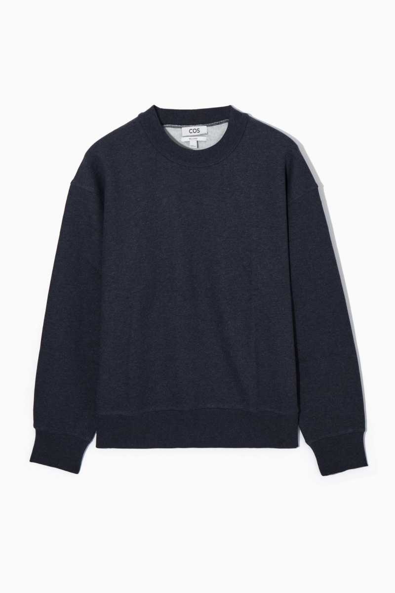 Felpe Uomo COS Mock-Neck Blu Marino | 8360915-DJ