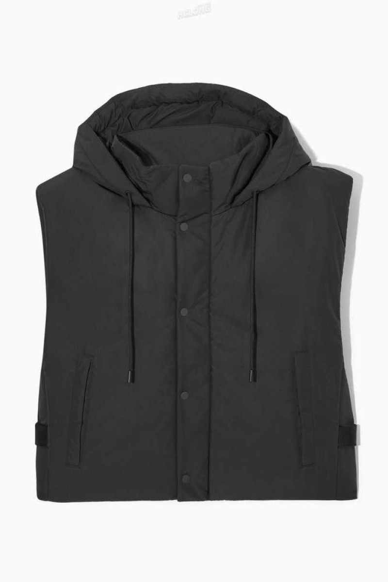 Gilet Uomo COS Buckled-Side Imbottito Con Cappuccio | 2134596-DZ