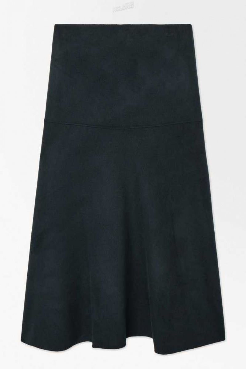 Gonne Donna COS The Lana Vergine-Blend Midi Skirt | 6712835-WD