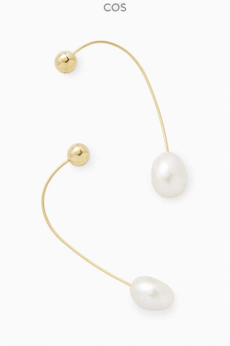 Orecchini Donna COS Gold Vermeil Freshwater Pearl Drop | 3298471-HN